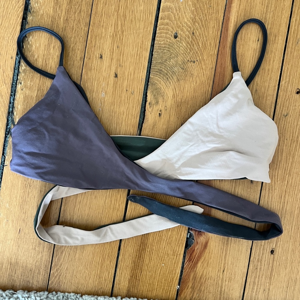 L Space wrap bikini top